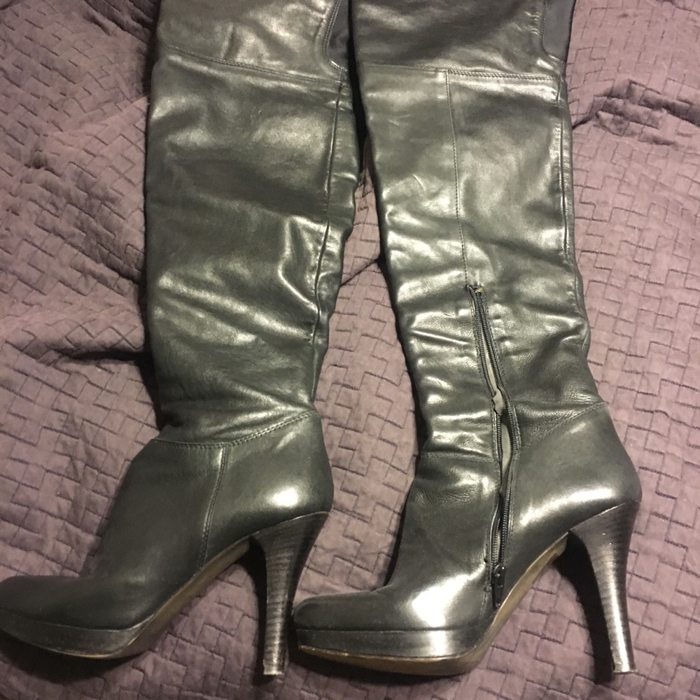 NaNa | Women's Over The Knee Boots Black Leather